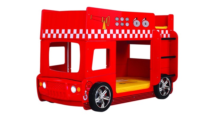 B137S Speedy Fire Engine Bunk Bed